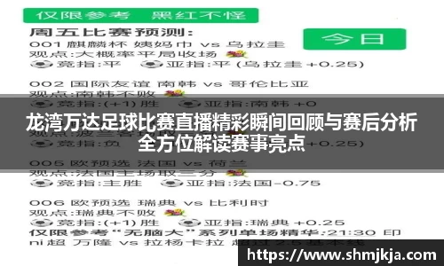 龙湾万达足球比赛直播精彩瞬间回顾与赛后分析全方位解读赛事亮点